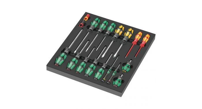 Wera 05150101001 9710 18-delige Schroevendraaierset In Schuimstof Inleg - PH/PZ 3 Wera 05150101001 9710 18-delige Schroevendraaierset In Schuimstof Inleg - PH/PZ