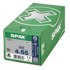 SPAX 291010400555 Universele Schroef, Verzonken Kop, 4 X 55, Deeldraad, Kruiskop Z2 - WIROX - 500 Stuks -HandelFix Winkel ccc504bb9bdec8a2f36c8b4be5078185