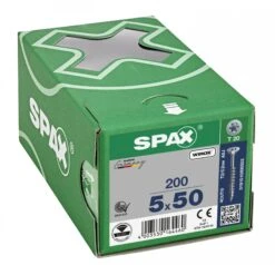 SPAX 191010500503 Universele Schroef, Verzonken Kop, 5 X 50, Deeldraad, T-STAR Plus TX20 - WIROX - 200 Stuks -HandelFix Winkel cf1806ab3058c877c66d6868df4f94b4