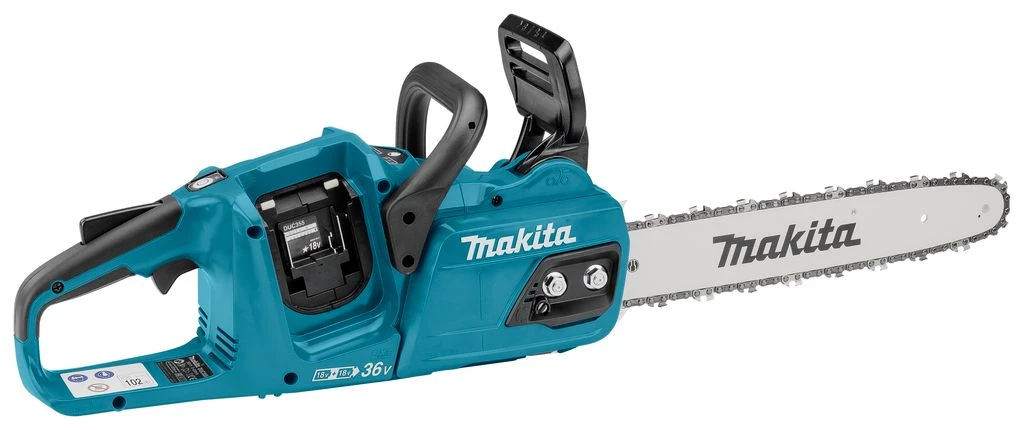 Makita DUC355PG4J 2x18V Li-Ion Accu Kettingzaag Set (4x 6,0Ah) Incl. Mbox - 35cm - Koolborstelloos 3 Makita DUC355PG4J 2x18V Li-Ion Accu Kettingzaag Set (4x 6,0Ah) Incl. Mbox - 35cm - Koolborstelloos