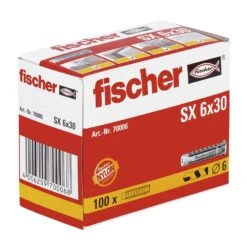 Fischer 70006 SX Pluggen - 6 X 30 Mm (100st) 5 Fischer 70006 SX Pluggen - 6 X 30 Mm (100st) -HandelFix Winkel dc709670ce2434b66831c02701976436