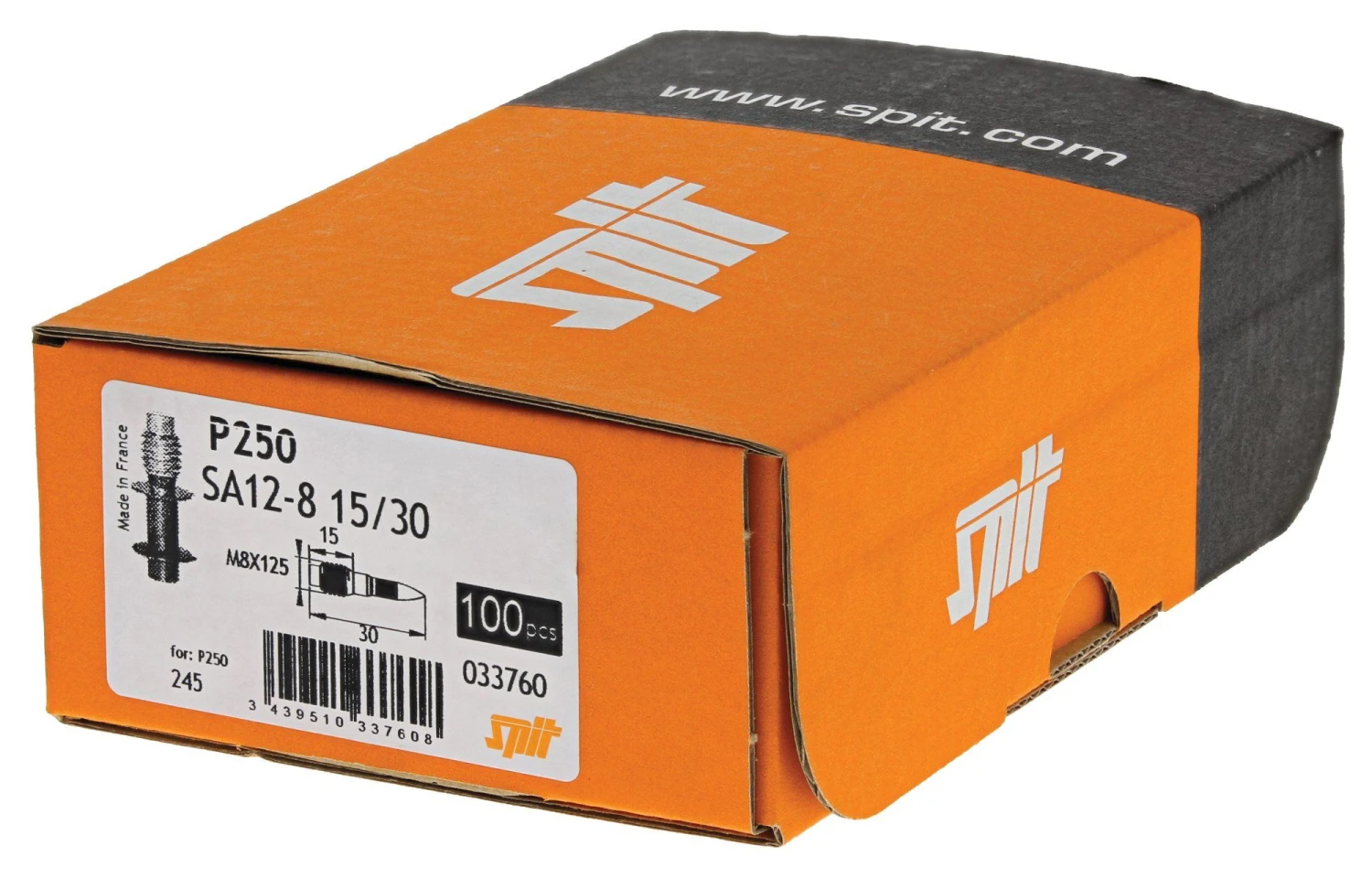 Spit 033760 Nagel Sa 12 8 15/30 (100st) - 033760 4 Spit 033760 Nagel Sa 12 8 15/30 (100st) - 033760 - Afbeelding 2