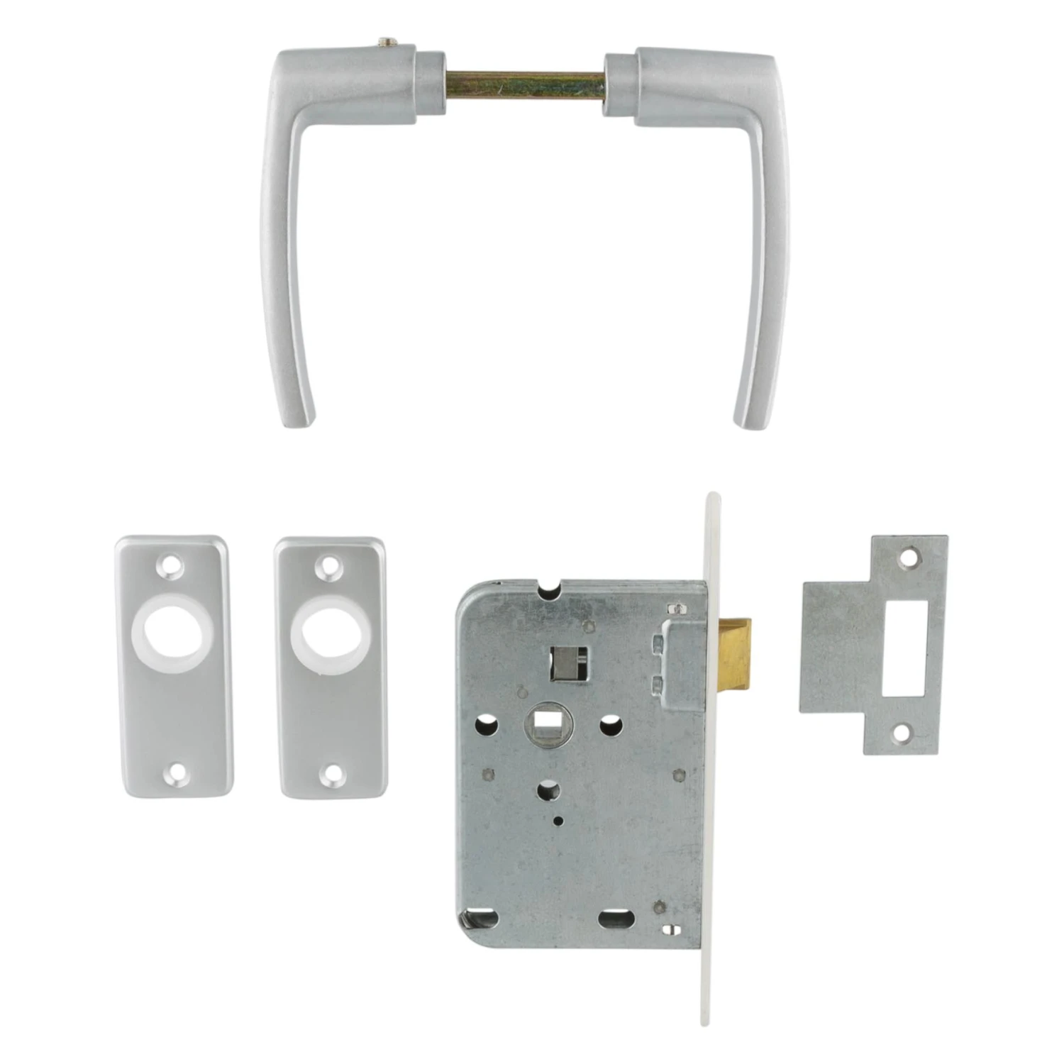 Starx 87.600.03 Loopslot Met Beslag En Pattentrozet - Wit/Aluminium 7 Starx 87.600.03 Loopslot Met Beslag En Pattentrozet - Wit/Aluminium - Afbeelding 5