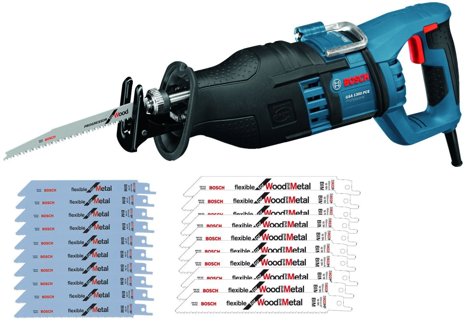 Bosch GSA 1300 PCE Reciprozaag In Koffer Incl. 20 Zaagbladen - 1300W - Snelwissel - 0615990EC6 3 Bosch GSA 1300 PCE Reciprozaag In Koffer Incl. 20 Zaagbladen - 1300W - Snelwissel - 0615990EC6
