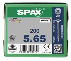 SPAX 291010500655 Universele Schroef, Verzonken Kop, 5 X 65, Deeldraad, Kruiskop Z2 - WIROX - 200 Stuks 13 SPAX 291010500655 Universele Schroef, Verzonken Kop, 5 X 65, Deeldraad, Kruiskop Z2 - WIROX - 200 Stuks -HandelFix Winkel ea881c54dd9ec333f60a514a0dcb3cdf