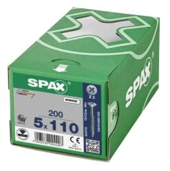 SPAX 1081010501105 Universele Schroef, Verzonken Kop, 5 X 110, Deeldraad, Kruiskop Z2 - WIROX - 200 Stuks -HandelFix Winkel eea535f8ebd0b6cb47654f139561d5c0