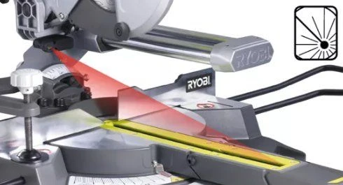 Ryobi EMS216L Afkortzaag Met Laser - 1500W - 216 X 30mm - 5133001197 6 Ryobi EMS216L Afkortzaag Met Laser - 1500W - 216 X 30mm - 5133001197 - Afbeelding 4