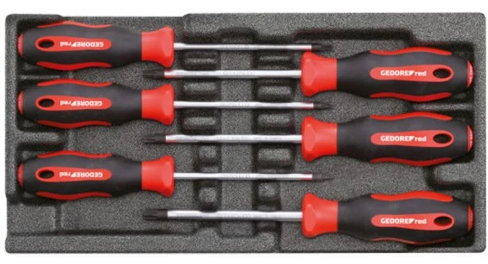 Gedore RED R22150015 6-delige Schroevendraaierset - Torx 3 Gedore RED R22150015 6-delige Schroevendraaierset - Torx